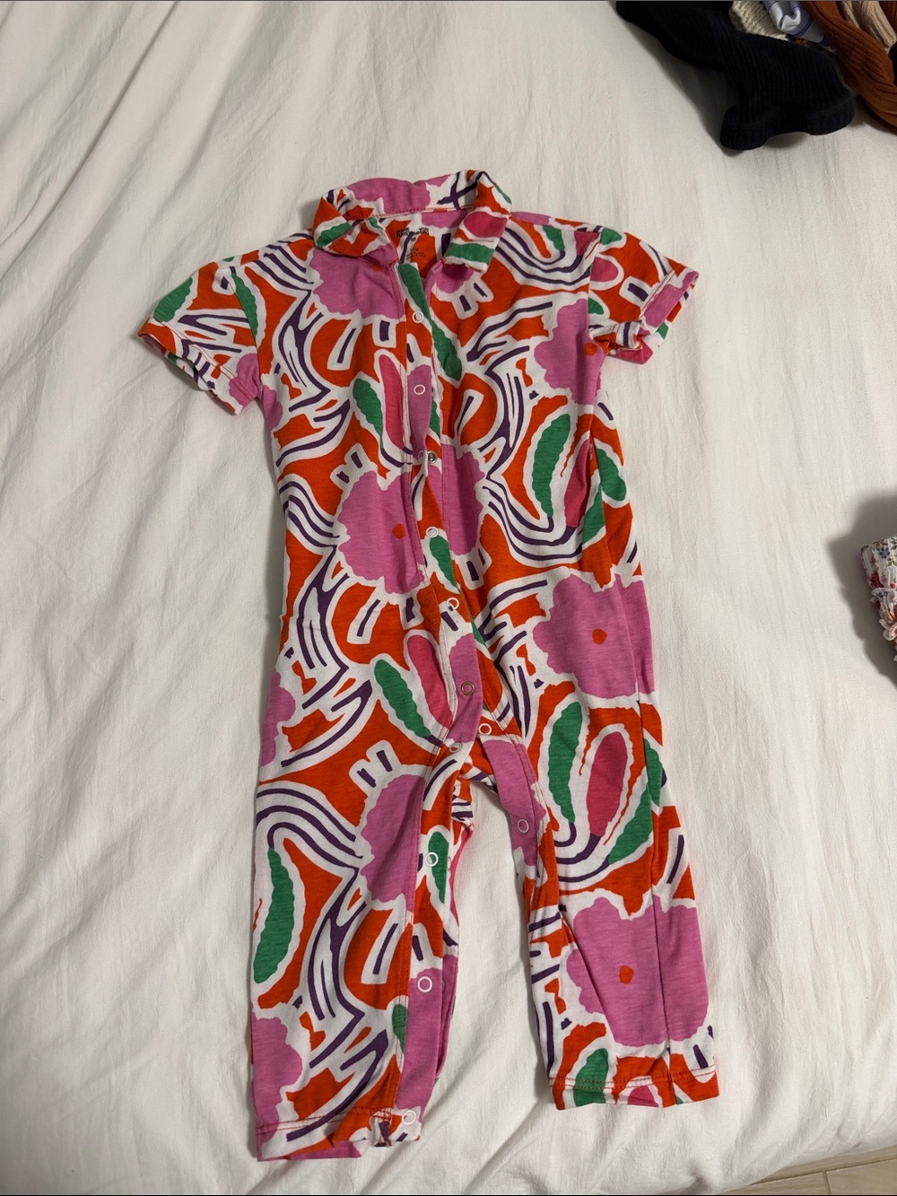 DVF for Target Vibrant Pink Floral-Print Kids One-Piece Bodysuit